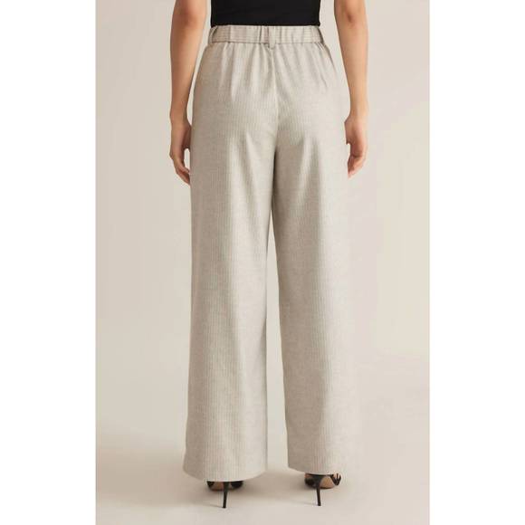 NEW Z SUPPLY evette pinstripe pants in grey - Picture 3 of 3